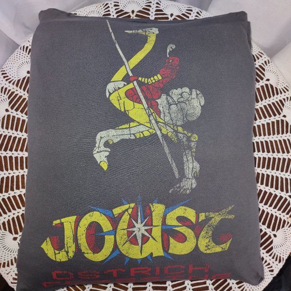 Rag Frog Revival  Joust Throw pillow cover Up-cycled from a T-shirt size 14"x14" - Picture 1 of 4